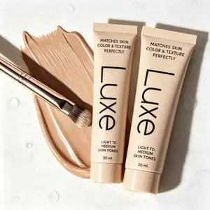 Value 2PCS Color Changing Foundation Set, Instantly Matches Skin Tone, Buildable Coverage, 12H Wear, Natural Glow Finish for Ladies