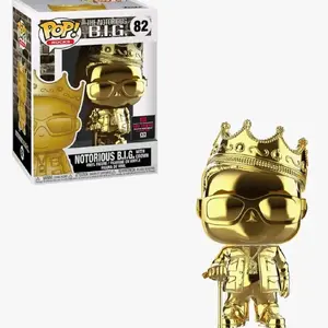 Funko Notorious B.I.G. 82 Gold Edition Pop! Rocks Figure with Crown and Sunglasses