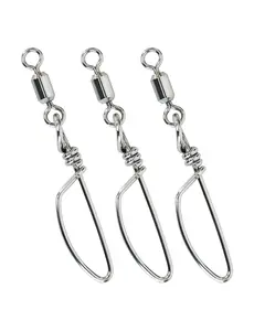 BLUEWING Fishing Stainless Steel Snap Swivels 66LB-462LB High Strength Coastlock Snaps Barrel Swivel Fishing Swivels Saltwater Corrosion Resistance