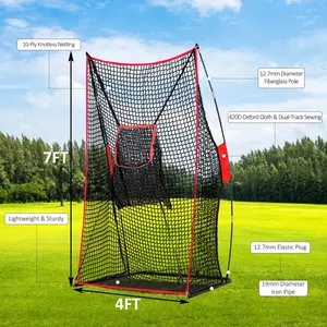 4X7FT Football Practice Catching Goal Punting Pitching Nets for Quarterbacks with Hooks Throwing Accuracy Passing Training Target Net Practicing Quartback Portable Accuracy Training Carry Bag football accessories 2026 new year ball design