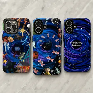 Dark Fantasy Gothic MagSafe-Ready Magnetic Phone Case - Creepy Cute Doll Eyes, Night Sky Design, Flexible Soft TPU Polycarbonate Anti-Drop Protection for iPhone 17 Pro Max/Air, 16 Plus 15 14 13 12 11.