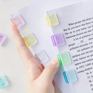 Staples Paperclip Mini Color Paper Clip Candy Transparent Metal Documents Bookmarks File Index Page Holder Clamp Office School Fastener Clip Stationery