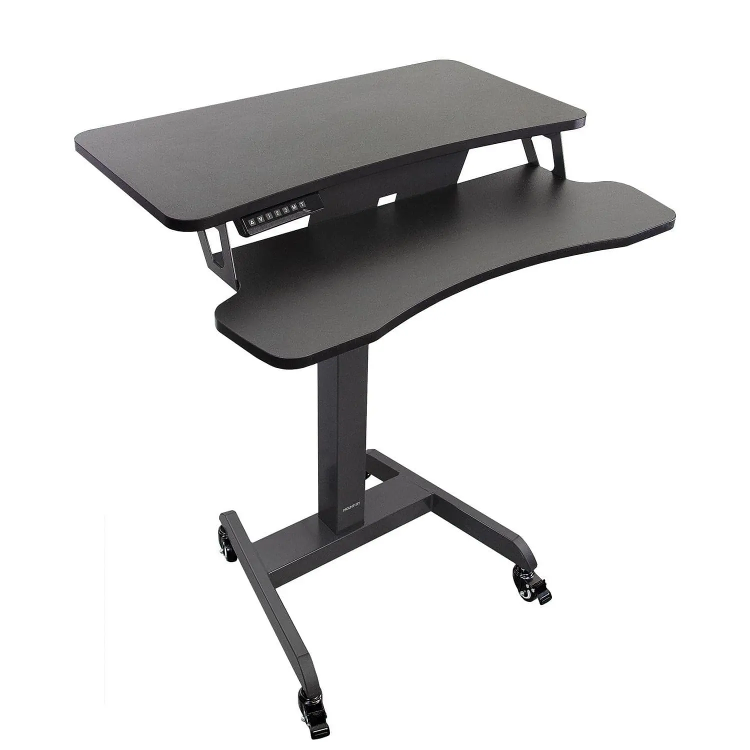 Mount-It! Electric Height Adjustable Desk - Compact Home Office Workstation with 6.6 lbs Keyboard Tray, Ideal for Home or Office Use