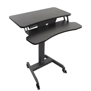 Mount-It! Electric Mobile Standing Desk - Compact Design, Ideal for Home or Office Use