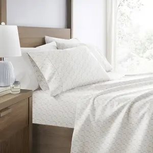 Comfort Canopy - Patterned Ultra-Soft Bed Sheet Set - Delicate Blossoms, Sheets & Pillowcases