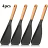 4-Piece 100% Food Grade Silicone Grill Spatula Set - Nonstick, Heat-Resistant (446°F/230°C), Anti-Adhesive, Wide Mouth, Sturdy, Easy-to-Clean Spatulas & Turners, Kitchen Accessories for Turning & Lifting, Mother’s Day Gift,sohochic