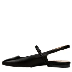 Naturalizer Connie Slingback Mary Jane Flats Black Leather  J0976L1001 Women's