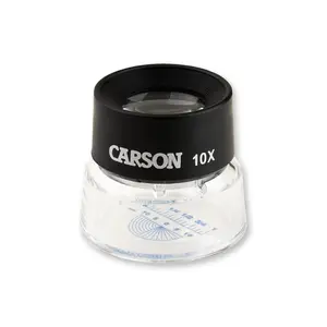 Carson LumiLoupe 10x Magnifier with Reticle Pre-Focused Dual Lens Stand for Crafts and Precision Work (LL-20)