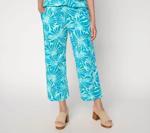 Belle Beach by Kim Gravel Regular Cabana Knit Sunburst Sands crop Pant