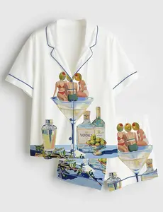 Vintage Dirty Martini Satin Pajama Set, Women’s Retro Bar PJs, Cute Cocktail Sleepwear, Party Gift Idea for Her, Pajama Family