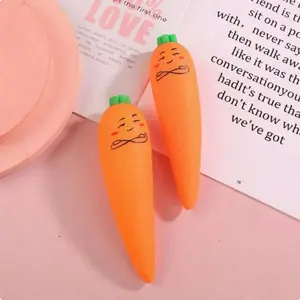 Carrot Squishy Toy, Ultra Soft High Stretch Slow Rebound, Stress Relief Sensory Toy, Portable Pocket Size, Perfect for Holidays & Gifts, Sensory Fidgets