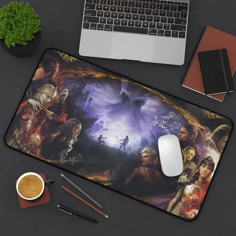 Baldurs Gate 3 Desk Mat, RPG Gaming Baldur's Gate Design Mouse Pad, Gaming Accessories, Office Organizer Supply, Gift for Him or Her