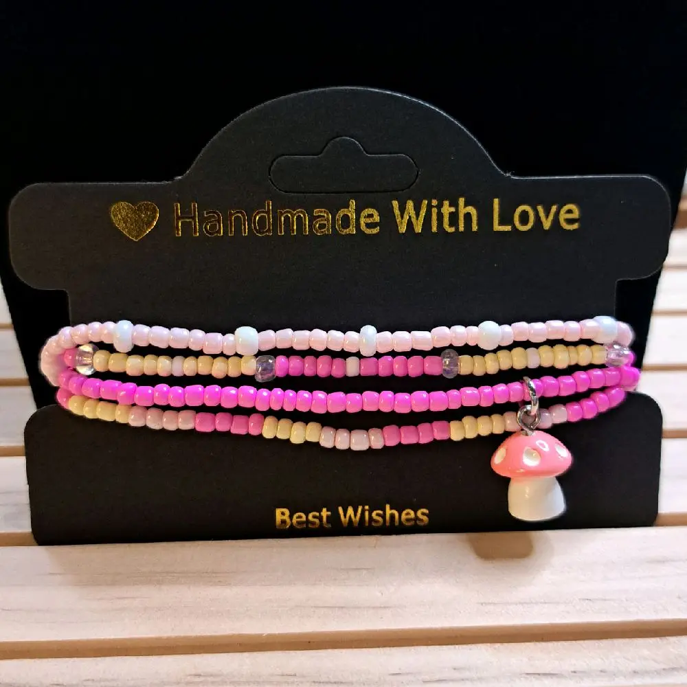 7.5 inch Bracelet Set with Mushroom Charm