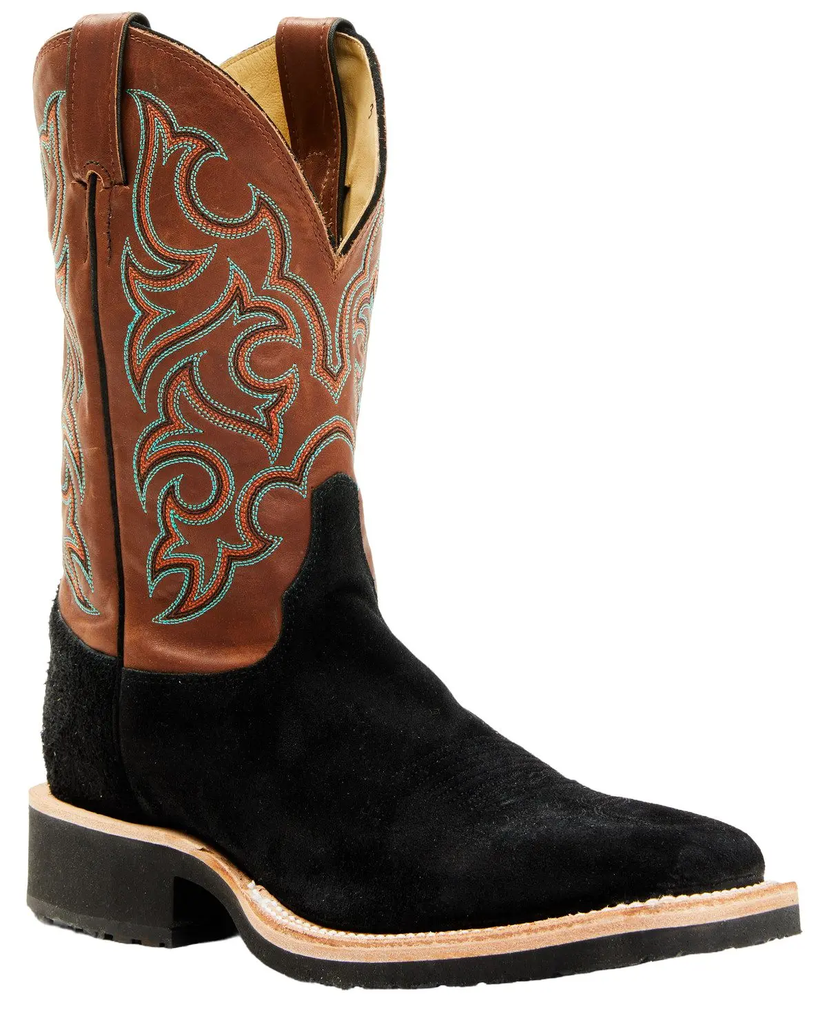 Justin Men's Men'S Alamo Roughout Performance Western Boot Broad Square Toe - Br389
