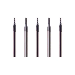 LU&MN Carbide Square End Mill 4 Flute 1/16" 4T Milling Bits for Alloy Steels, Hardened Steel, Metal & More - Set for DIYers & Professionals Abrasive Tool Material