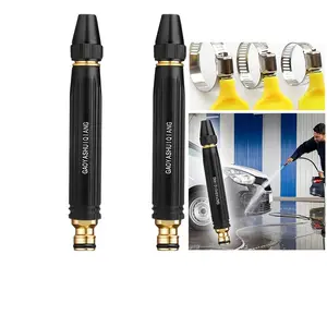 High-Pressure Car Wash Nozzles Set, Car Wash Accessories, Includes 4 Clamps, Durable Leak-Proof Design, Ideal for Lawn Irrigation, Floor Cleaning, Pet Bathing, Home Cleanup, Car Washing Accessory, Car Washer Nozzle