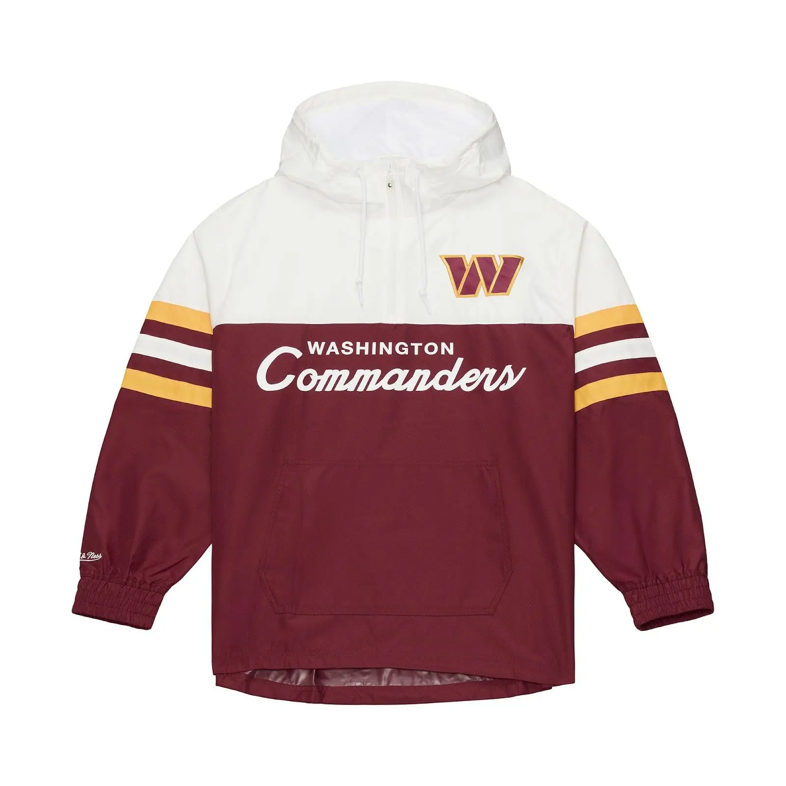 Washington Commanders Black Head Coach Lightweight Anorak Quarter-Zip Windbreaker, Mitchell & Ness