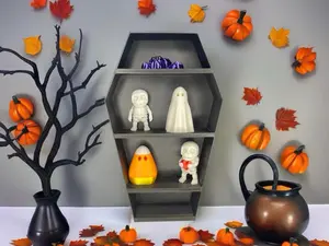 Halloween Minis With Coffin Shelf | Fall Season | Cute Decor |  Spooky |