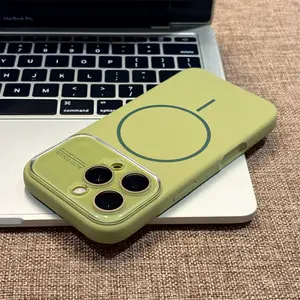 Suitable for IP17 phone case 16/15/14 with large window 15pro liquid magnetic suction phone case