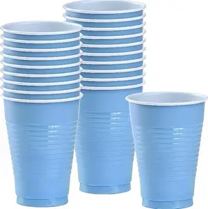 Light Blue Solid Color Plastic Party Cup (12 Oz.) 20 Count - Premium Quality and Durable, Perfect for Any Celebration