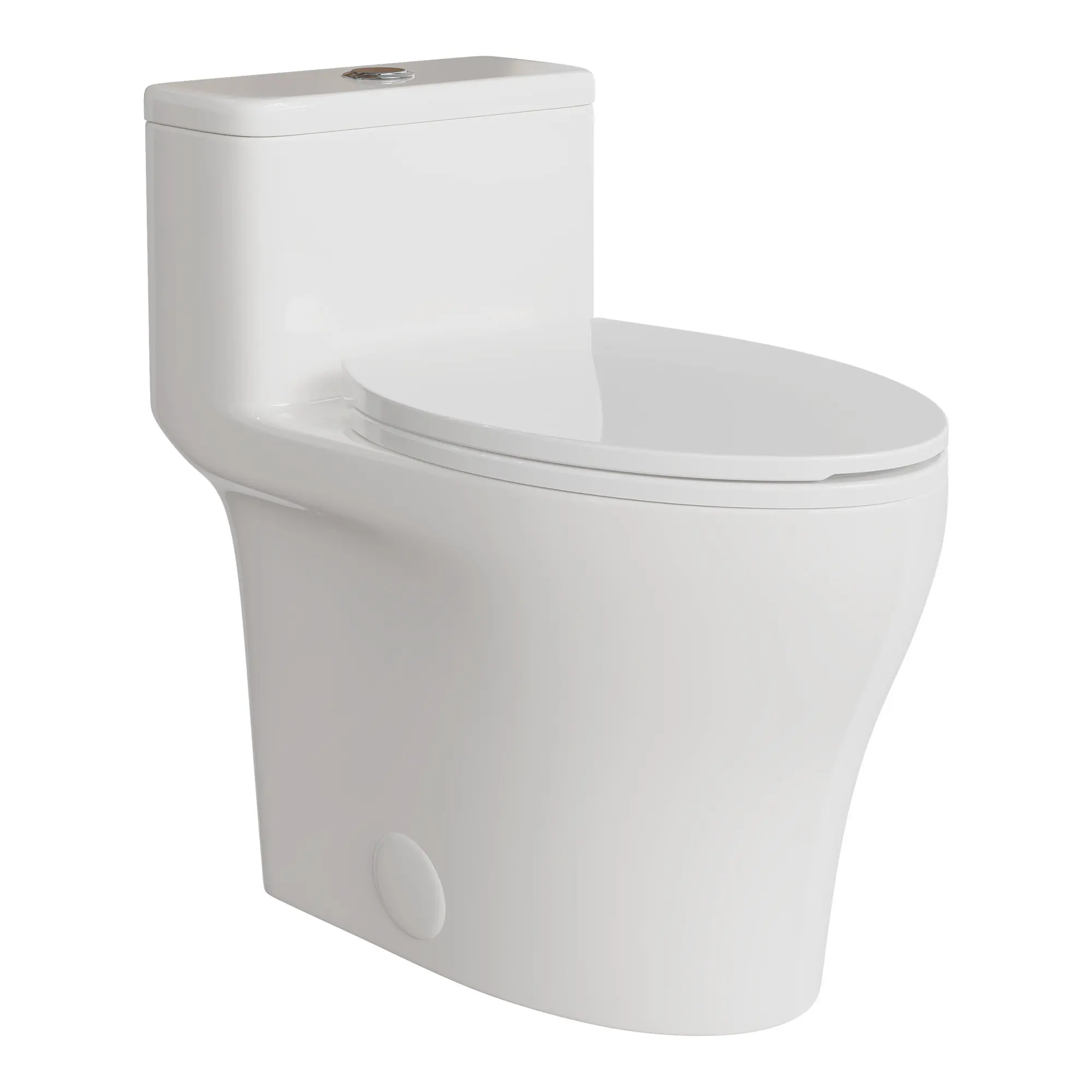 One‑Piece Toilets – Low Water Tank – ADA 17.5″ Seat Height – Water‑Saving Design – Compact Modern White Bathroom Toilet, 31.1"D x 18.9"W x 29.13"H
