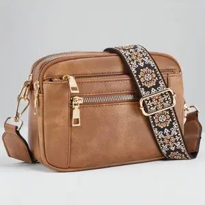 Trendy Vegan Synthetic Leather Crossbody Purse for Women - Small Adjustable Strap Shoulder Bag with Zipper Closure, Spacious Interior & Durable Construction - Multi-Color Options for Daily Use, Travel, Work, Mini Crossbody Bag
