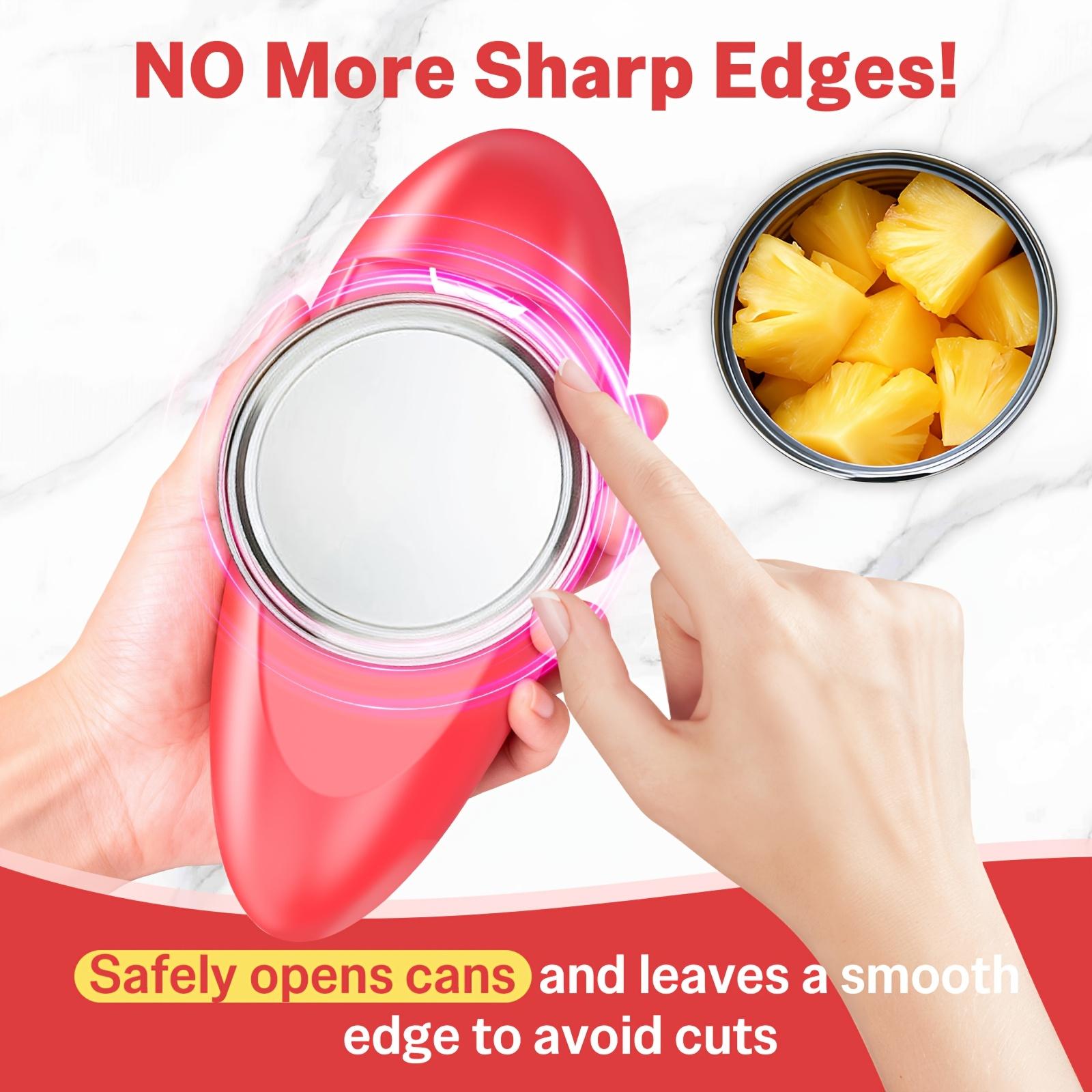 Electric Can Opener with One-Touch Function by Hattyroom – Portable Design for Kitchen and Outdoor, Smooth Edge for Safe Use, Great for Seniors and Arthritis Sufferers, Essential Senior Product for Independent Living