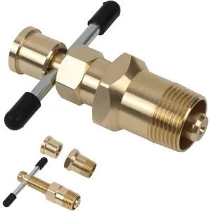 1/2 Inch & 3/4 Inch Olive Remover Puller Tool Removal Tool Solid Brass Copper Pipes Fitting Compression Fittings Thread Tool Puller Metric Handle Nut