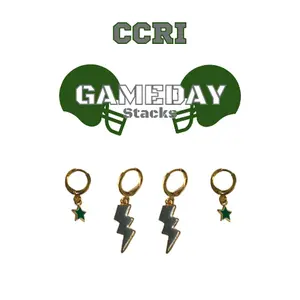 Community College of Rhode Island Classic Gameday Earring Stack