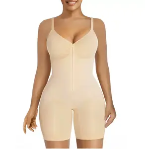 Shapewear for Women Tummy Control Bodysuits Zip-Up Comfort Ultra Stretch Fabric Customizable Fit Breathable Mesh Design Comfortable Fit