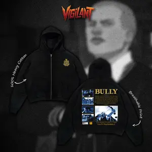 [VIGILANTE] Bully Limited Edition Heavy Cotton T-Shirt For Gamers Menswear Geek Outfit Graphic Tee DTG Breathable Print