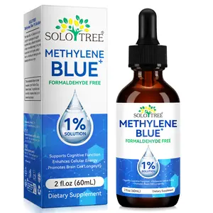 【NEW】Methylene Blue 1% Solution (10mg/mL) - Pharmaceutical Grade Cognitive Support Drops for Brain Health, Memory & Focus*, with Vitamin C, Natural Stevia Sweetener, 60mL (2-Month Supply)