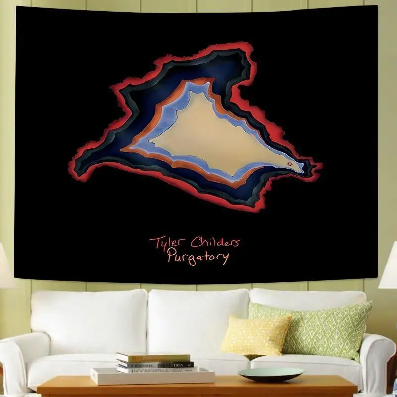 Minimalist Purgatory Art Polyester Tapestry - 80x60in Lightweight Decorative Artwork Tapestries, Machine Washable Wall Hanging with Hooks for Bedroom, Party Home Decor