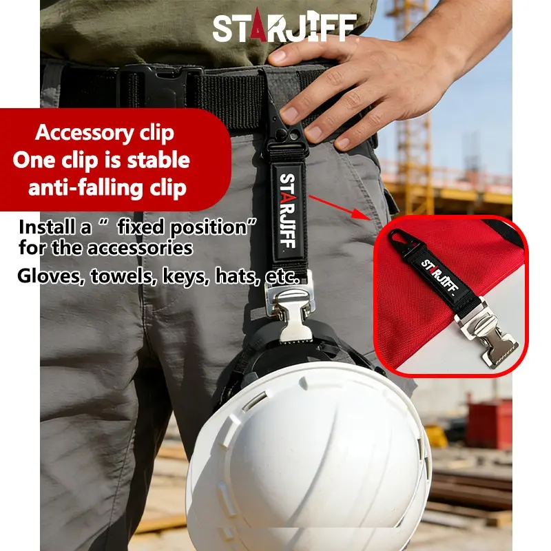 Starjiff Multifunctional Glove Clip Metal Hook Clamp, Hook Keeper, Adjustable Belt Bag Attachment, Golf Hats Helmets Masks Towels Holder