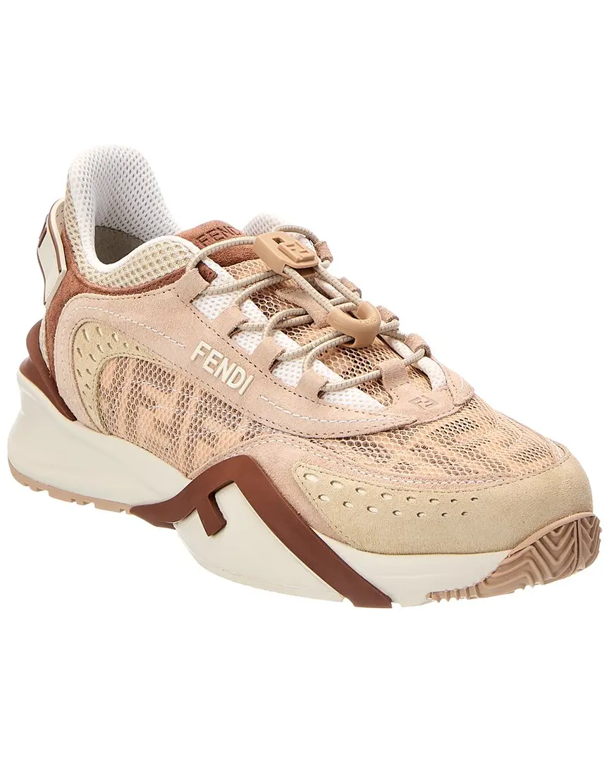 FENDI Flow Mesh & Leather Sneaker