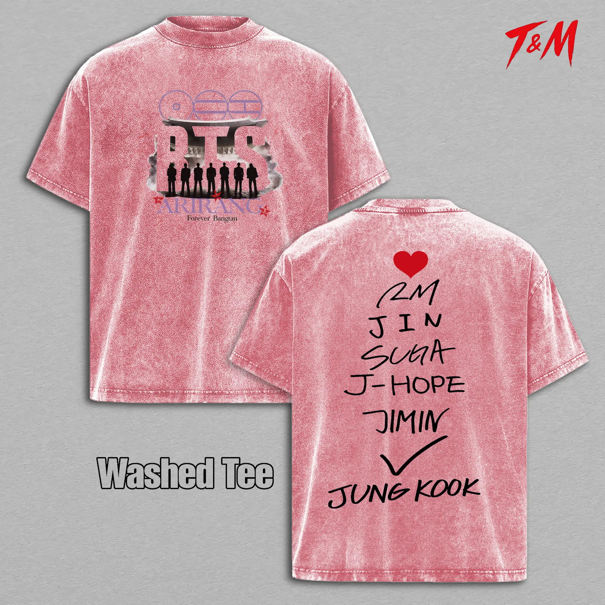 Washed Tee - Pink