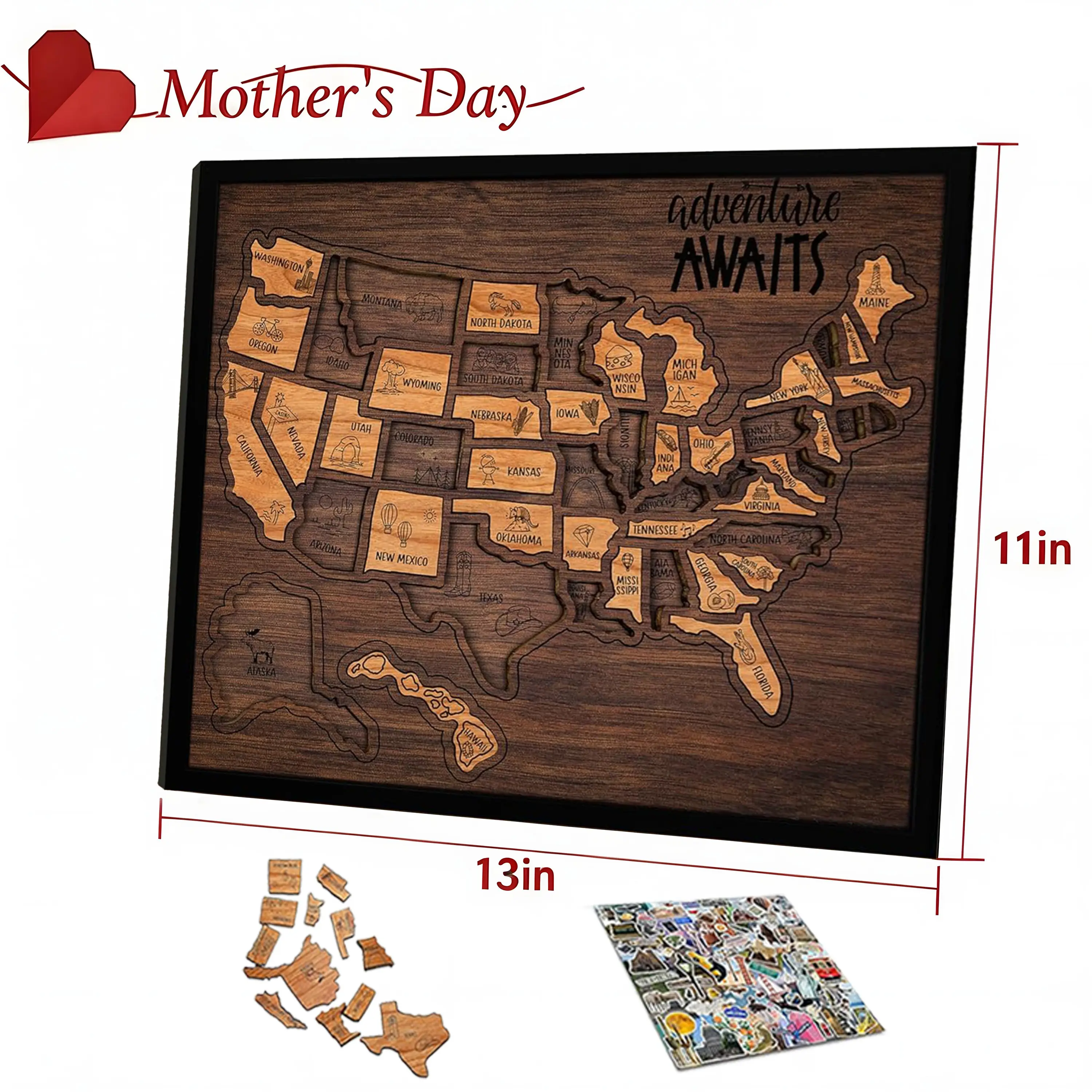 Mixed Puzzle-12 x 10 x 0.3 inches