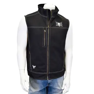 Men's Cowboy Hardware Black "Live Free" Tech Woodsman Vest