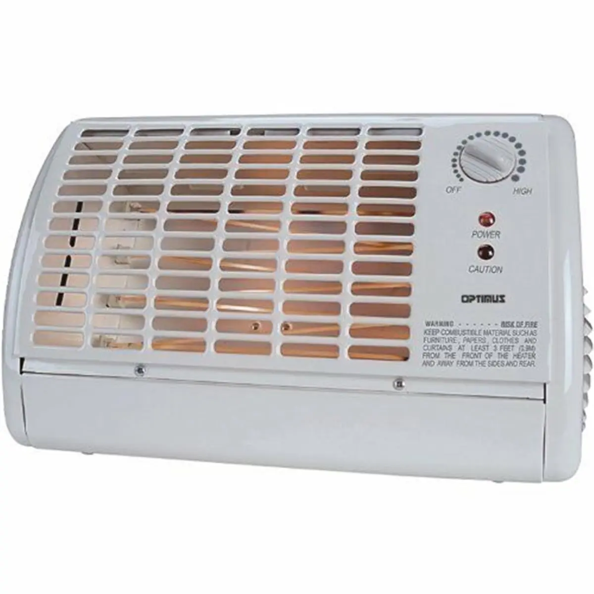 212 MAIN Compact Fan-Forced Radiant Heater, White Household Appliance with 120v Plug, Switch Control, and Portable Unit Design