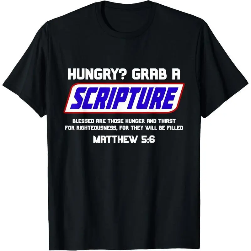 Men's Classic Scripture Quote Graphic T-Shirt in Soft Breathable Cotton Fabric, Relaxed Fit Short Sleeve Casual Menswear Top, Shortsleeve, Round Neck, Tops, Printed Graphic, Crew Neck