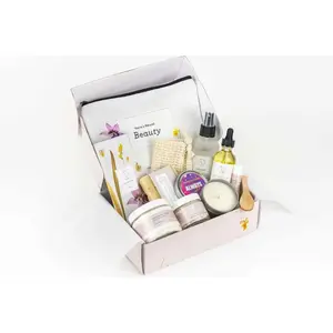 Spa Gift Box, Natural Lavender Bath & Body Relaxing Package for Friend