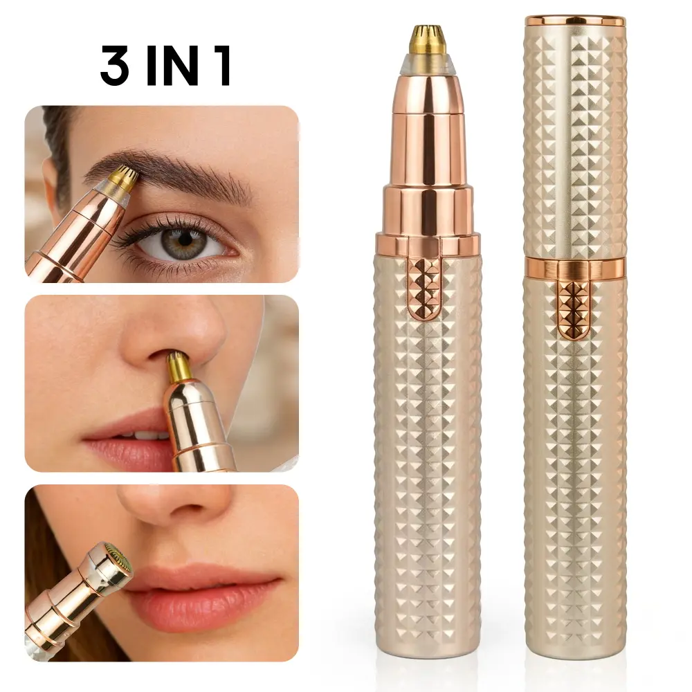 Cotsoco 3-in-1 Facial & Eyebrow Hair Trimmer, Facial Hair Removal Device, Electric Eyebrow Trimmer with 3 Replacement Heads The Perfect Gift for Women,Summervibes