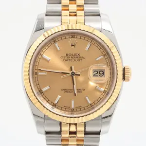 Rolex Champagne Datejust Unisex 36mm 116233