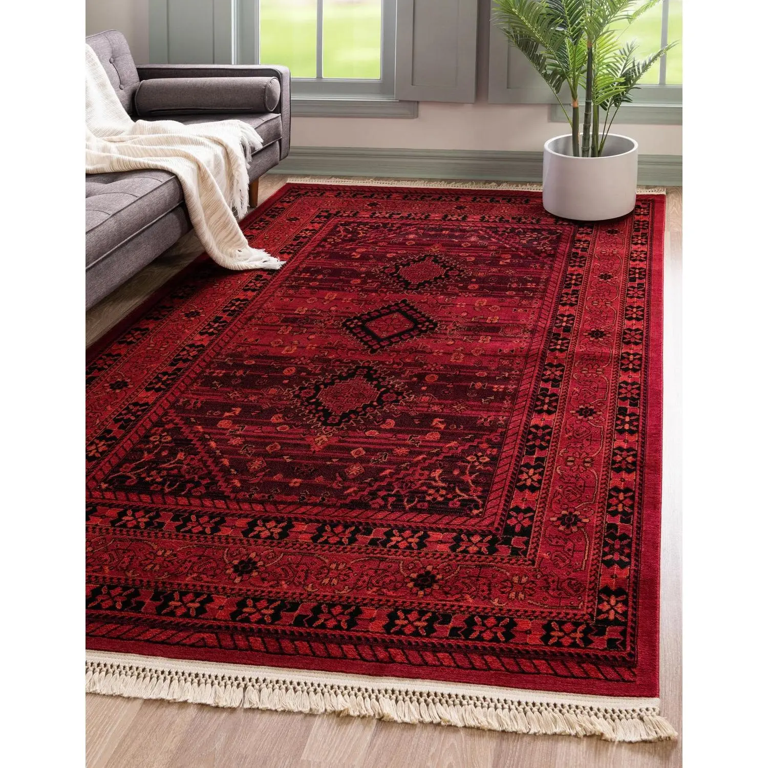 Red Bokhara Rug