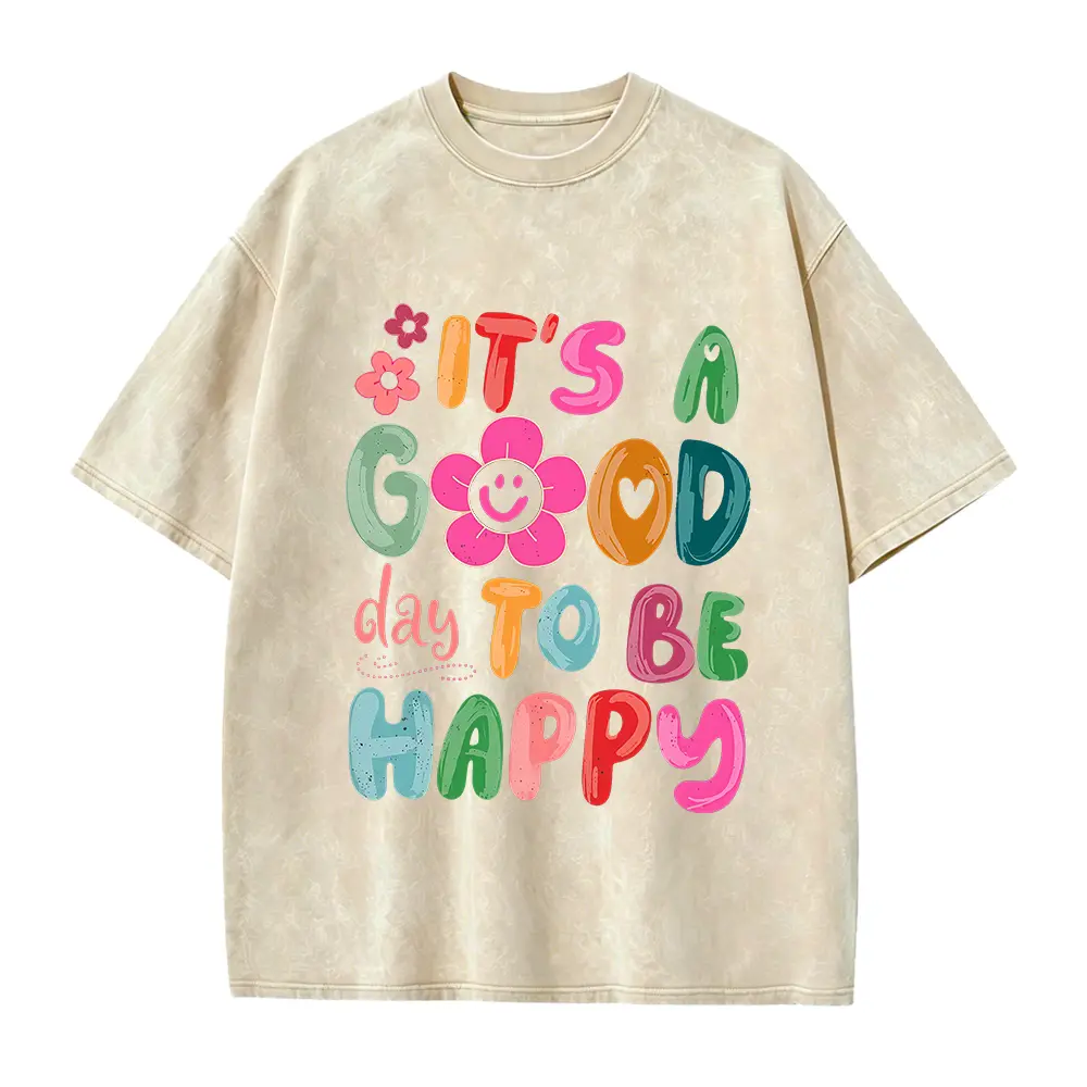 It's a Good Day To Be Happy T-Shirt, Retro Boho Hippie Shirt, Mental Health Shirt, Positive Inspiration Tee, Aesthetic Tee