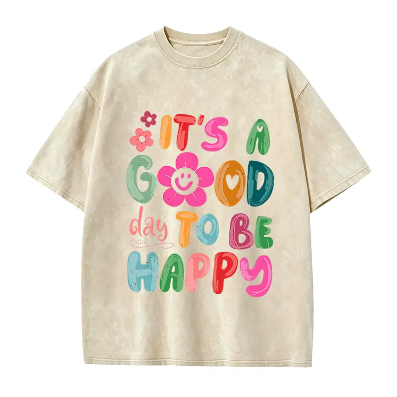 It's a Good Day To Be Happy T-Shirt, Retro Boho Hippie Shirt, Mental Health Shirt, Positive Inspiration Tee, Aesthetic Tee