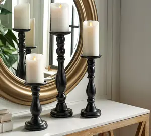 Set of 3 Pedestal Candle Holders by Valerie by Valerie