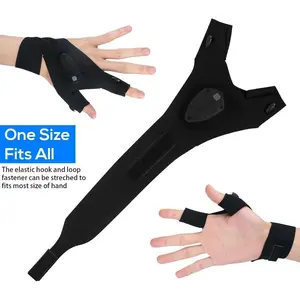 Rechargeable LED Flashlight Gloves with Type-C Charging, LED Lights, Breathable Unisex Fit, Adjustable Strap, Fishing Hiking Gear, Men’s Leisure Gift, Christmas Stocking Stuffer White Elephant Present