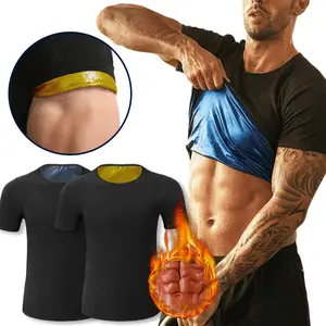 Men's Sauna Sweat Shirt, Compression Shirt, Sweat Sauna Suit for Gym Exercise Workout Shapewear