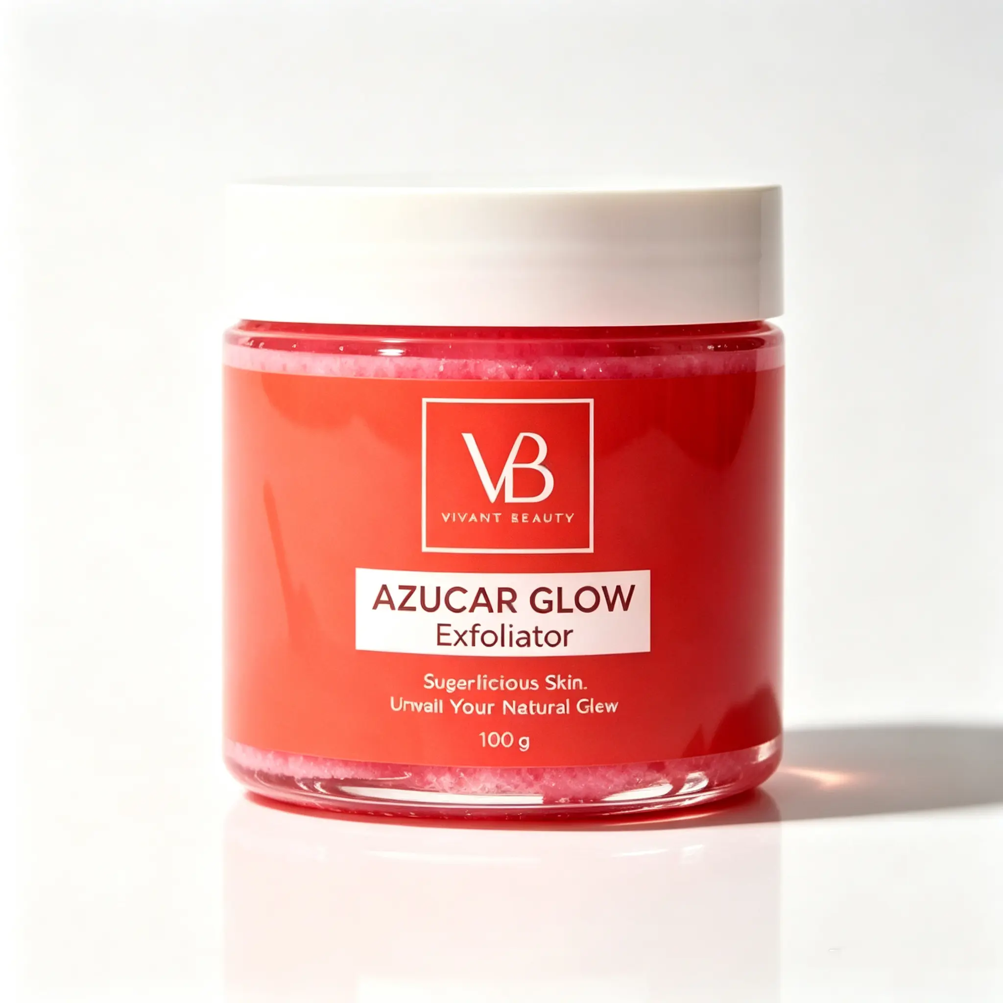 VB Azucar Glow Exfoliating Sugar Scrub - Deeply Hydrating Face & Body Polish to Remove Dead Skin & Restore Radiance. Lightweight Formula Softens Rough Patches & Reveals a Natural Glow.